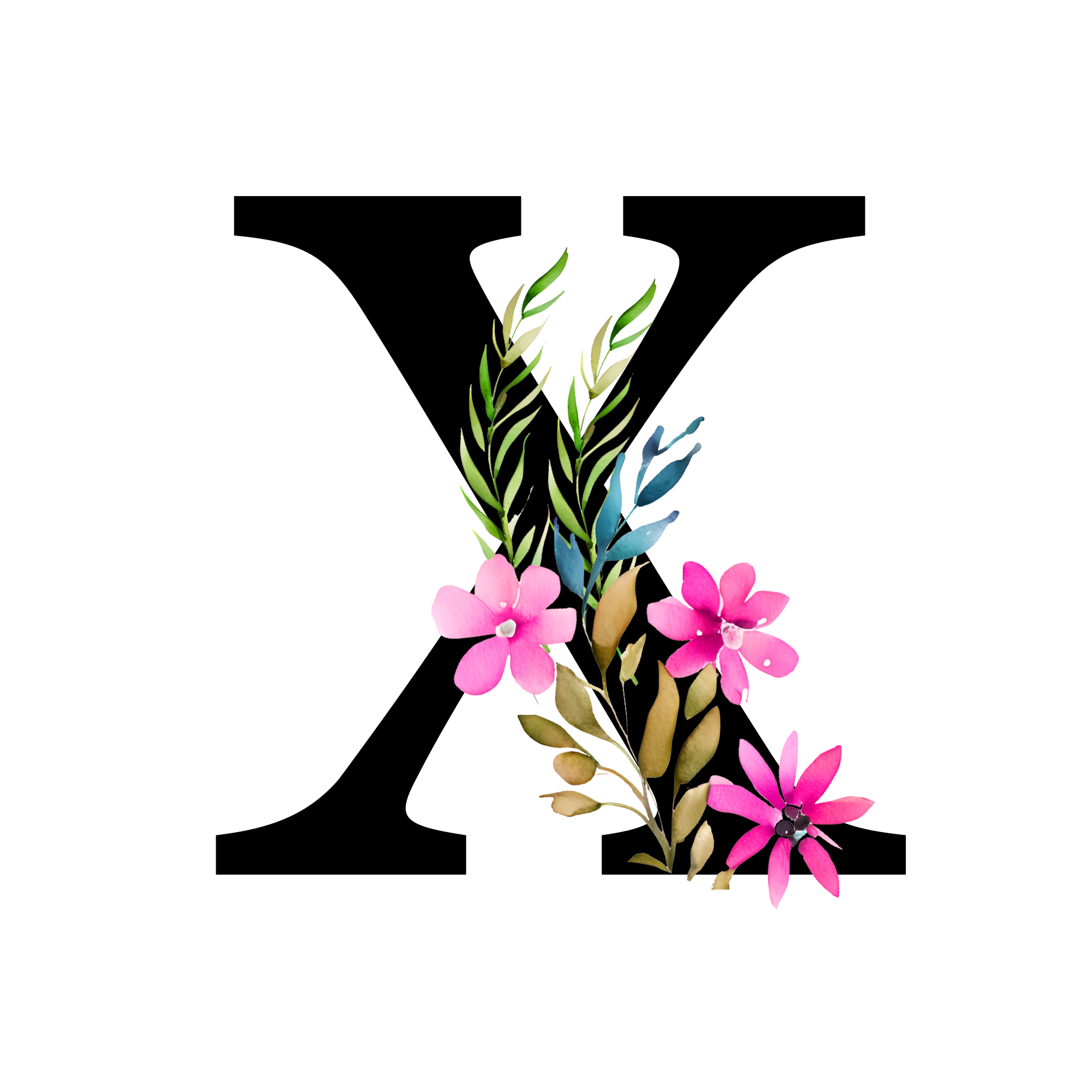 Free-Transparent-Floral-Alphabet-Illustration-letter-X.webp